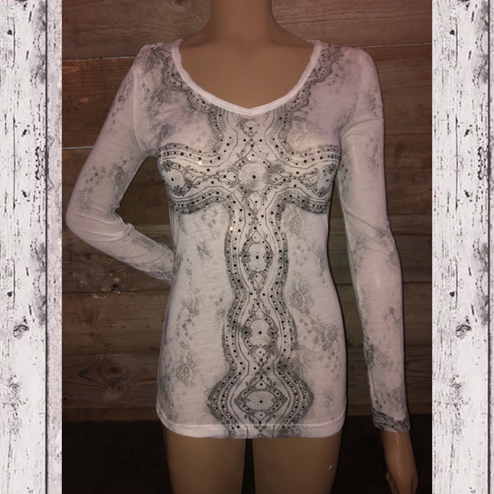 Small Miss Me Unplugged Long Sleeve Tee Shirt